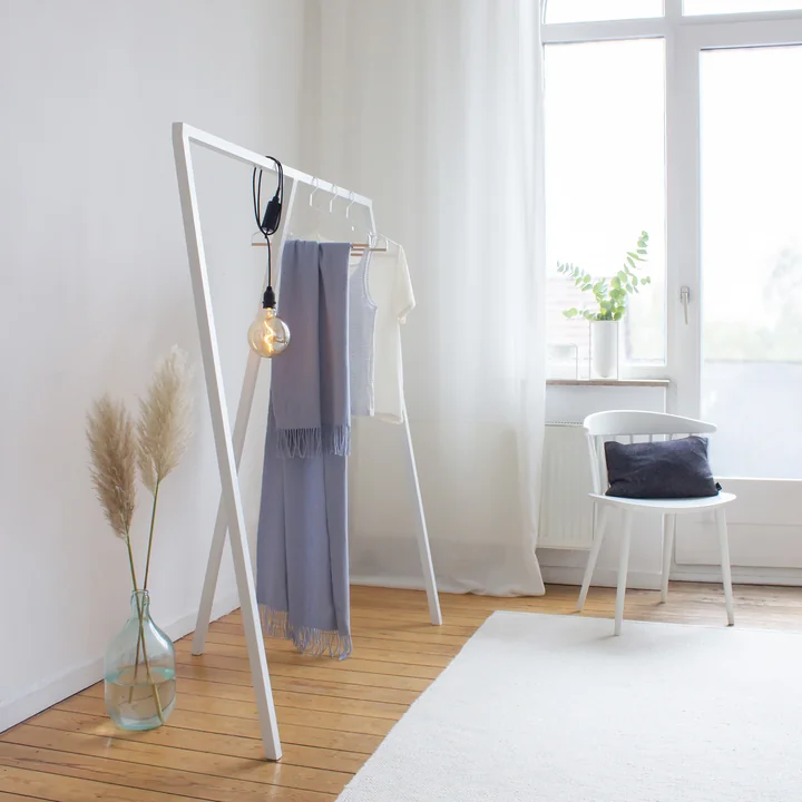 Dressing room with HAY Loop coat rack