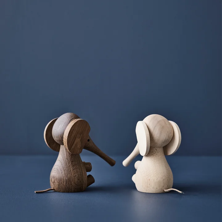 Baby elephant wooden figure by Lucie Kaas