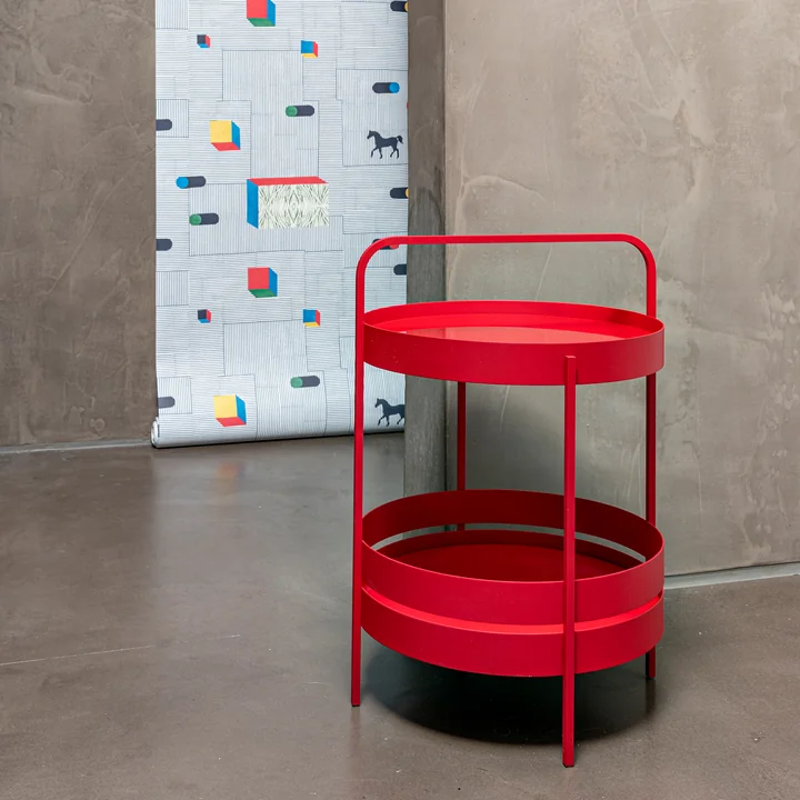 Albert side table from Schönbuch in tomato red