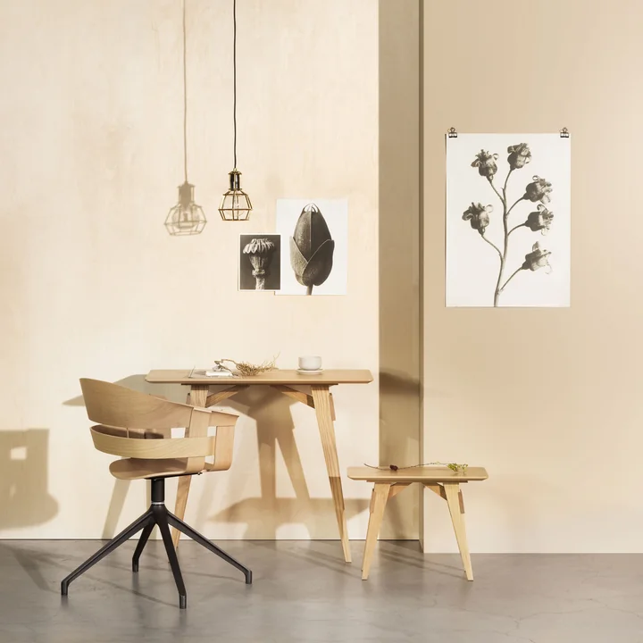 Arco Side table and console table with Wick chair by Design House Stockholm