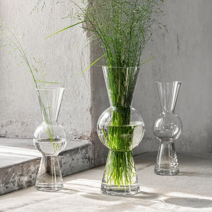 Bon Bon Vase in small and large by Design House Stockholm in clear