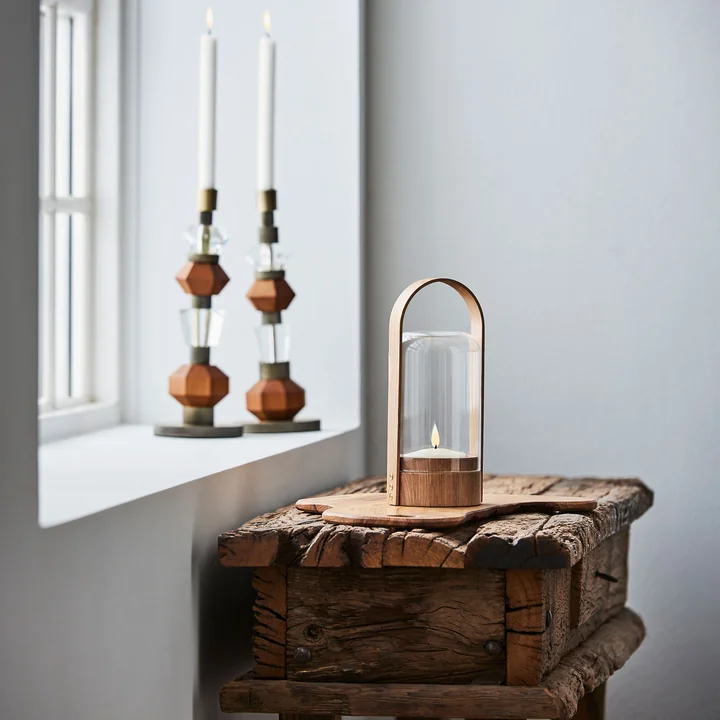Candlelight table lamp from Le Klint in oak