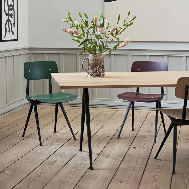 Marbled Jug, Result Chair and Pyramid Table from HAY