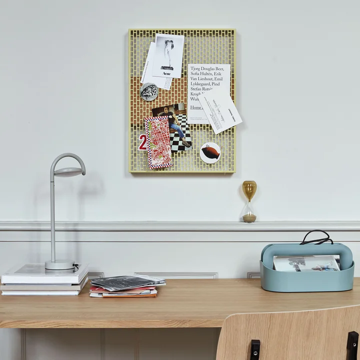 Time Hourglass, Tool Box, Pinorama Board Small and Marselis LED Table Light from HAY