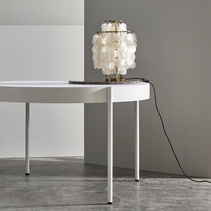 Fun 2TM table lamp Ø 27 cm from Verpan in white / brass