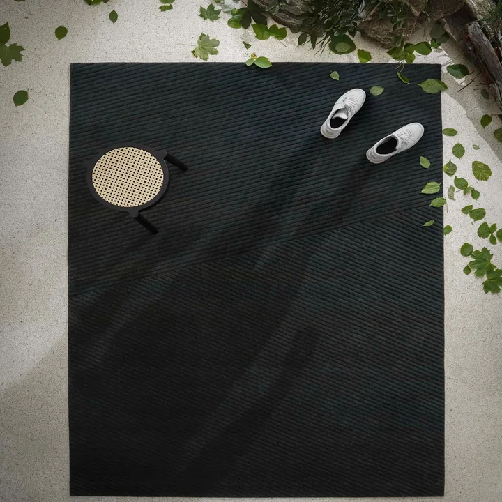 Row rug, large / dark green from Northern