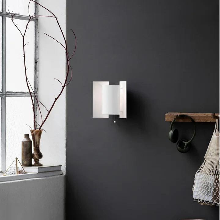 Butterfly Wall lamp, white from Northern on the dark wall