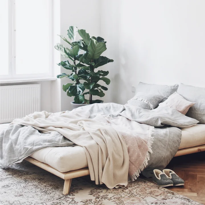 Senza bed 160 x 200 cm from Karup Design in natural pine