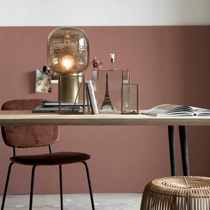 Note Table lamp Ø 28 x H 52 cm by House Doctor in grey / brass