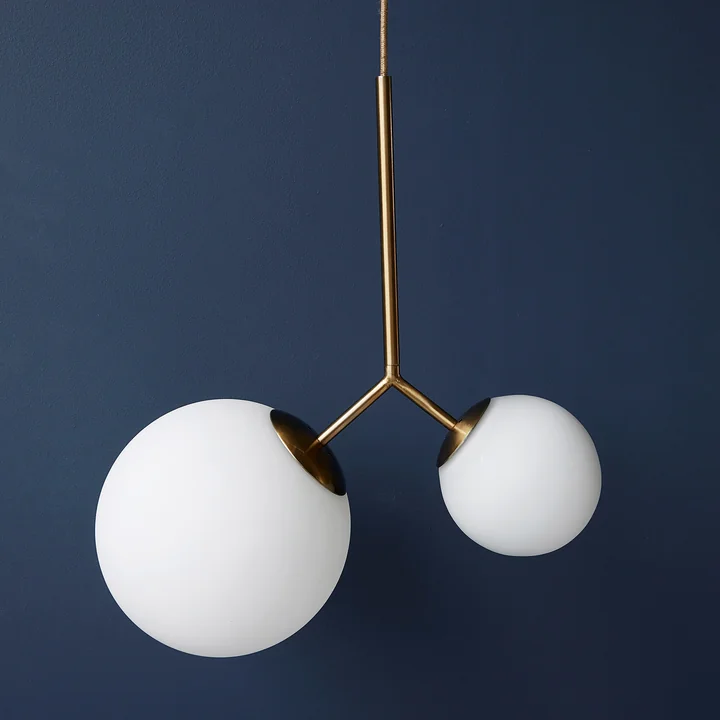 Twice pendant lamp by House Doctor in brass / white