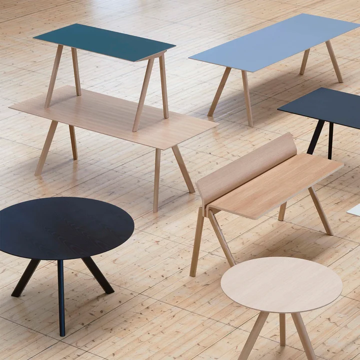 Copenhague table by HAY in various shapes and colors