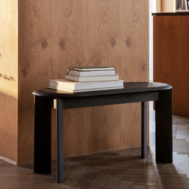 Bevel Bench, 90 x 35 cm, oak black oiled by Ferm Living