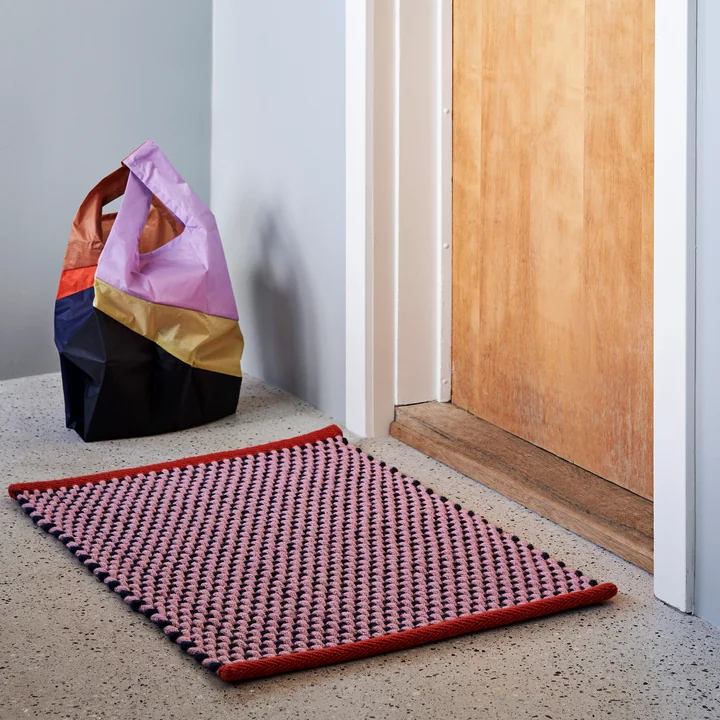 Doormat, 50 x 70 cm, pink from HAY in front of the entrance door