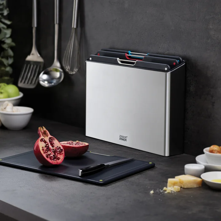 Folio Steel cutting boards, stainless steel (4-piece) from Joseph Joseph