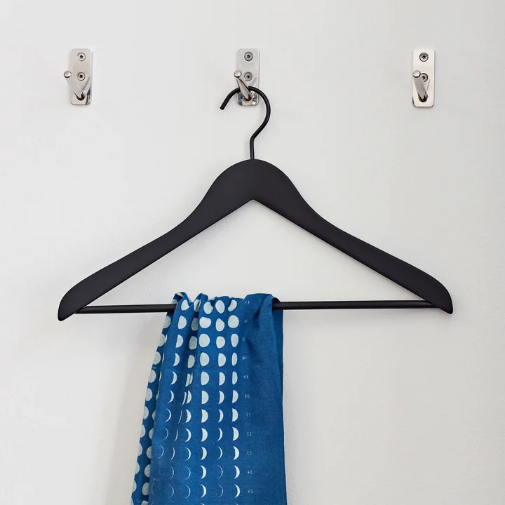 Soft Coat Slim Coat hanger with bar from HAY in black