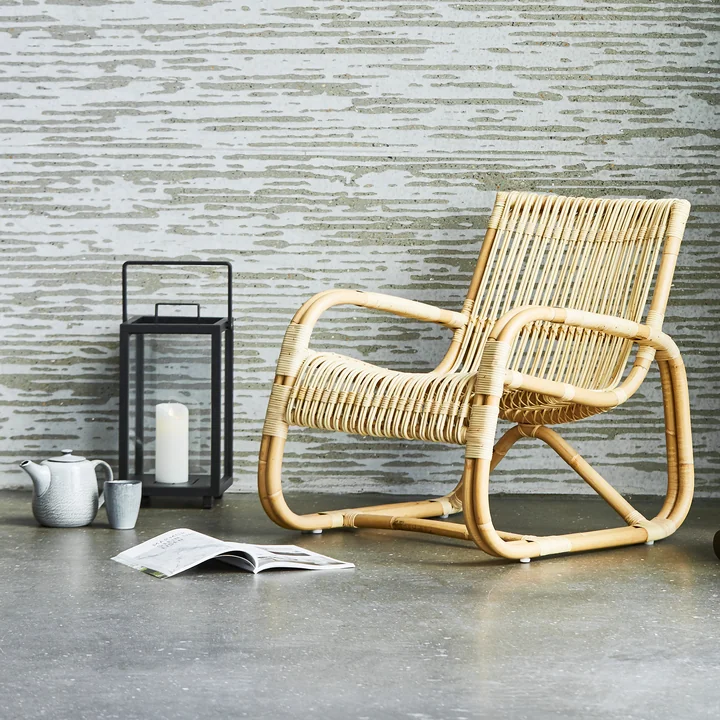 Curve Lounge chair indoor, nature from Cane-line