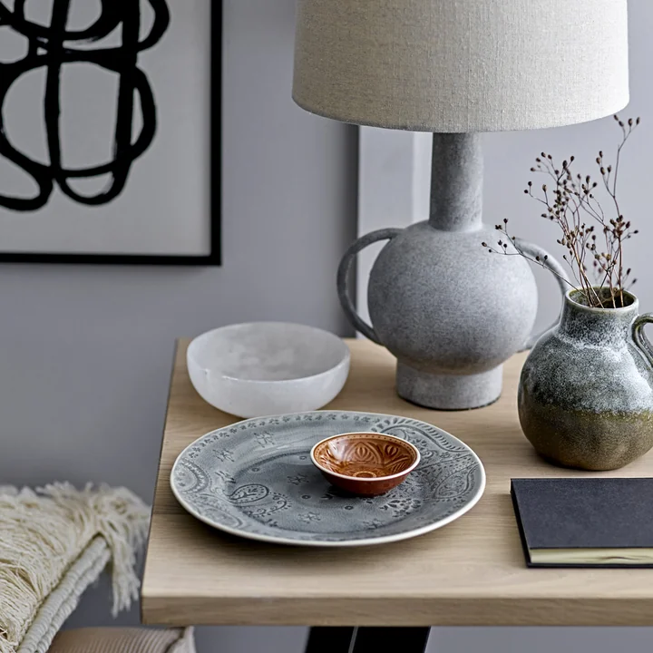 Terracotta table lamp from Bloomingville