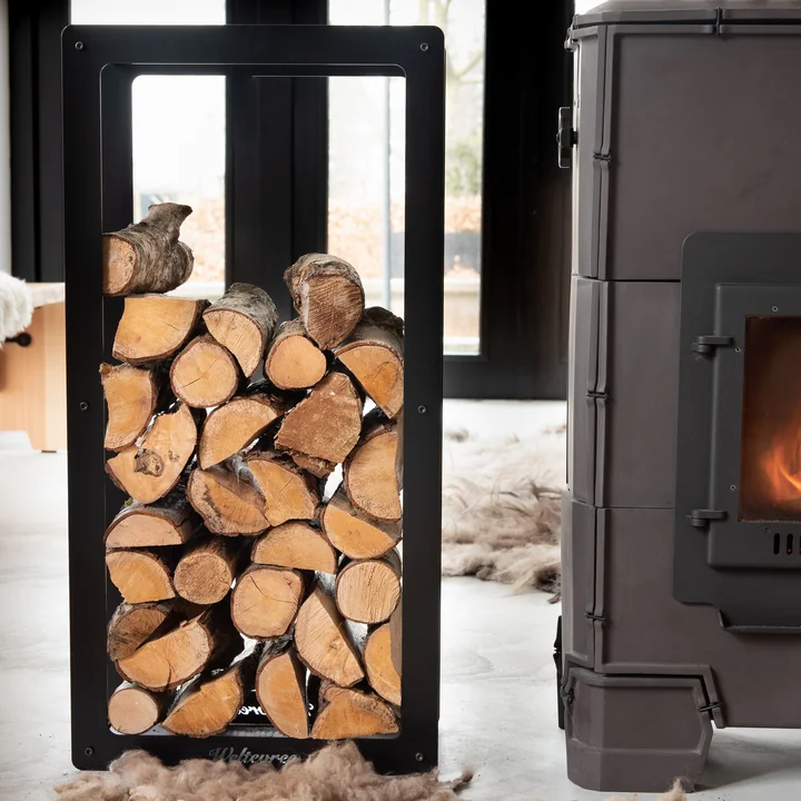 Woodstock wood stacker and oven cart from Weltevree