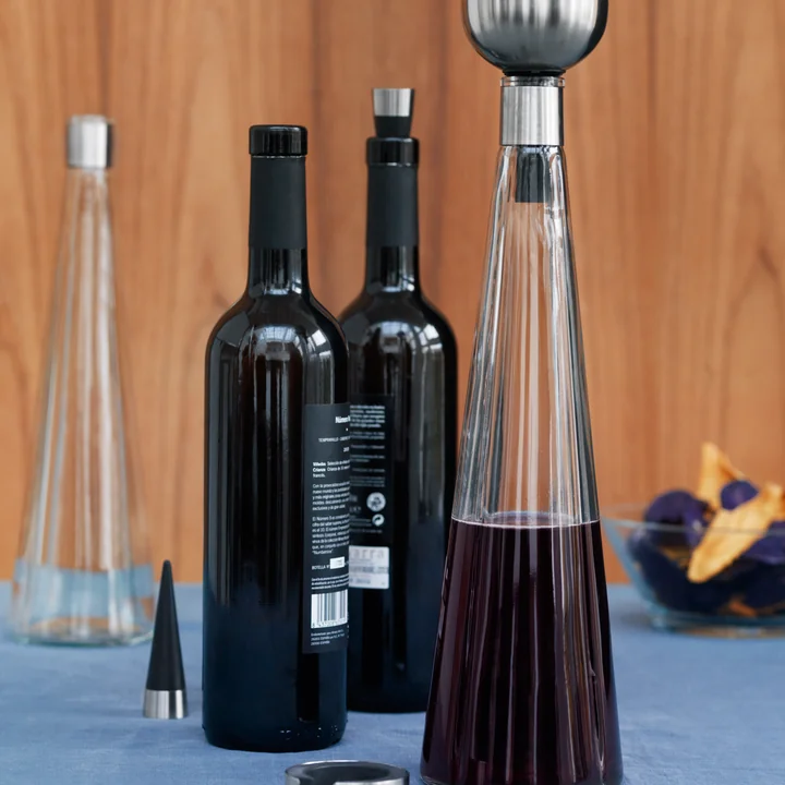 Grand Cru Wine bottle stopper H 9 cm from Rosendahl in stainless steel / black