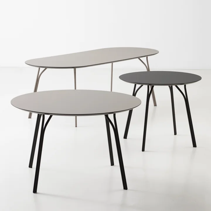 Tree table from Woud in different sizes and colors