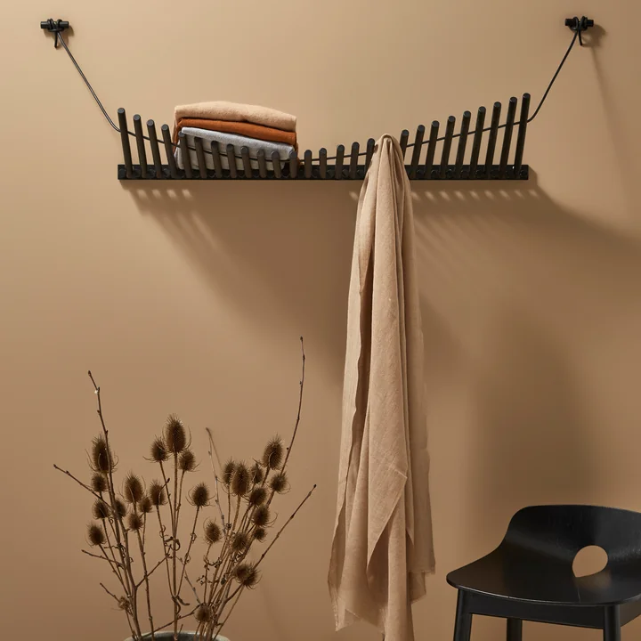 Knaegt wall wardrobe from Woud in black