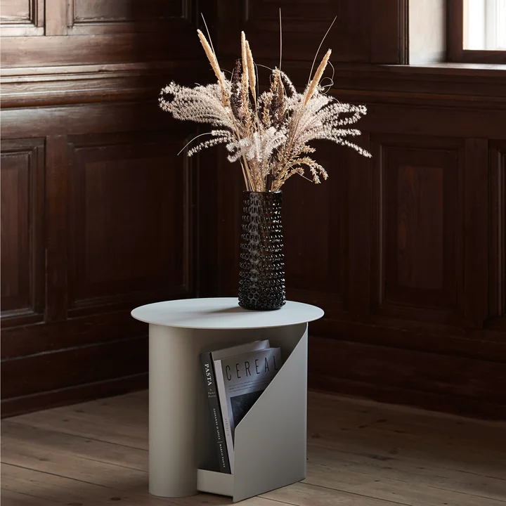 Sentrum Side table Ø 40 x H 36 cm from Woud in warm grey