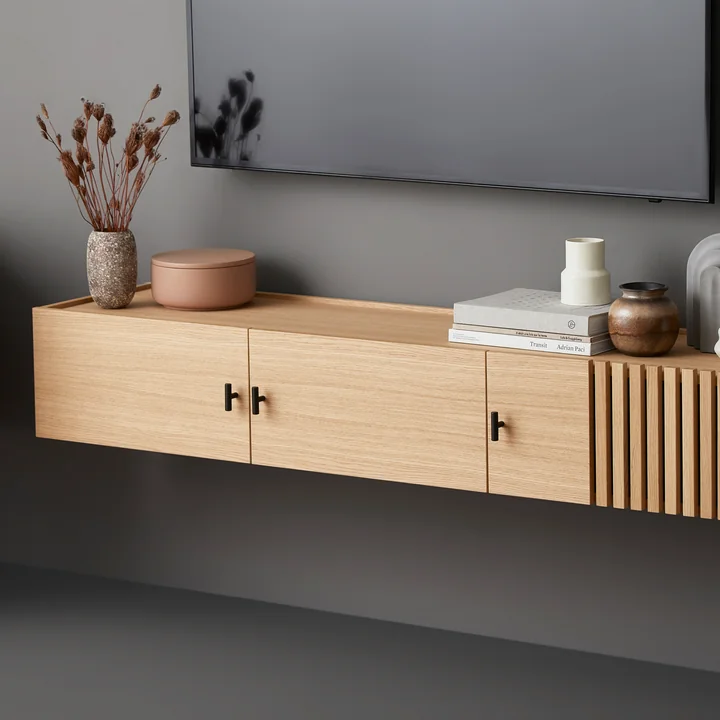 Array Sideboard 150 cm from Woud in oak (wall mounted)