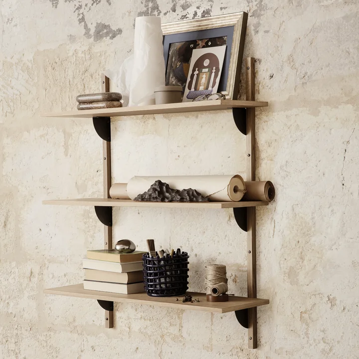 Sector wall shelf trible from Ferm Living