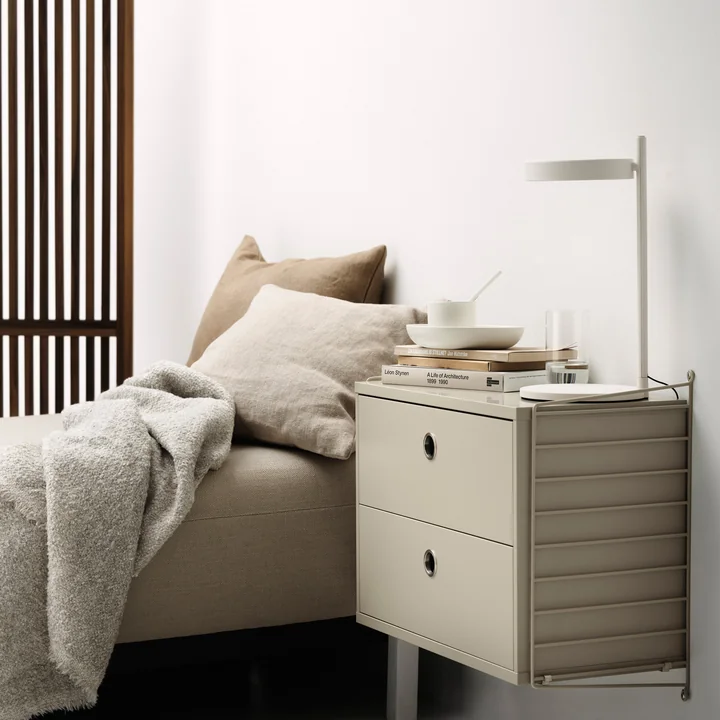 Cupboard module with drawers from String in beige