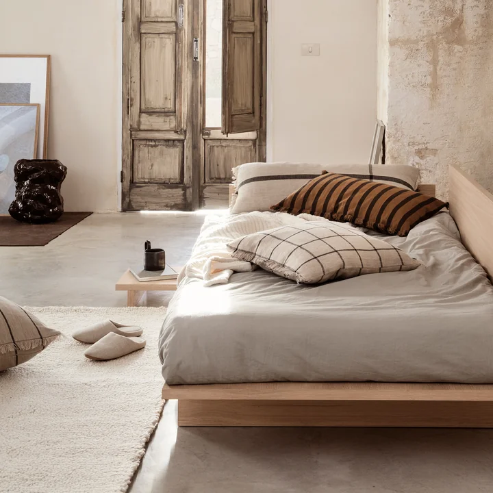 True cushion, Calm cushion and Tuck floor vase by Ferm Living