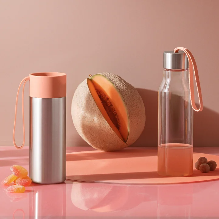 To Go thermal mug and water bottle from Eva Solo in cantaloupe