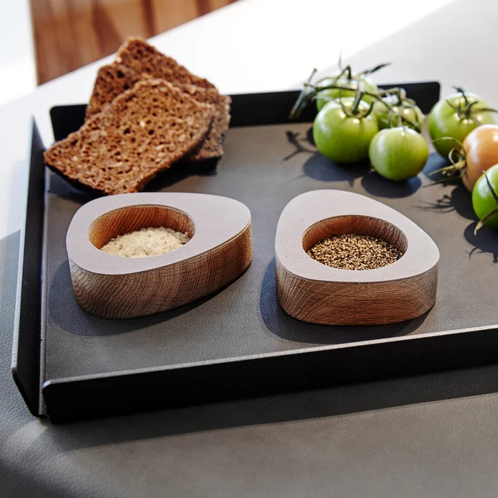 Salt & Pepper Storage, Oak / Nupo light grey from Lind DNA