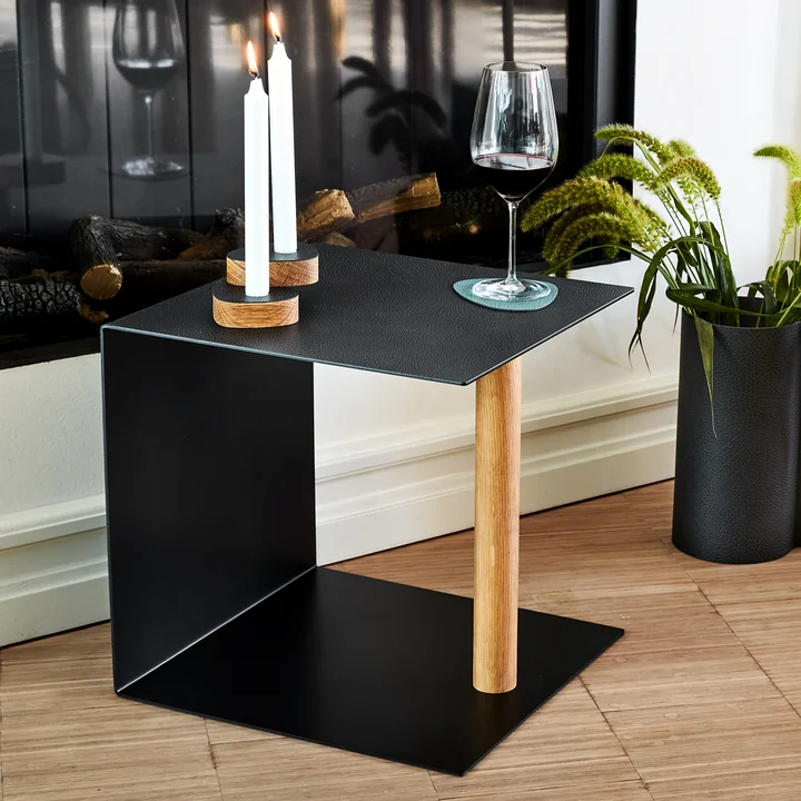 Table & More, Hippo black anthracite / black / natural oak by Lind DNA
