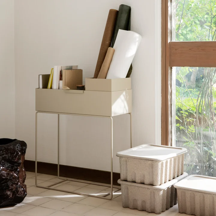 Plant Box and Paper Pulp storage box from Ferm Living