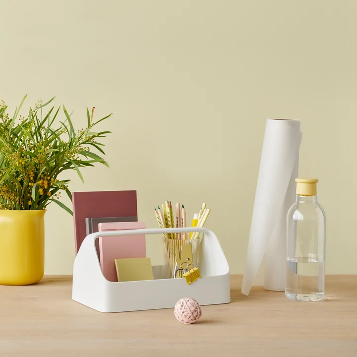 Mobile phone box storage box and Drink-It water bottle from Rig-Tig by Stelton