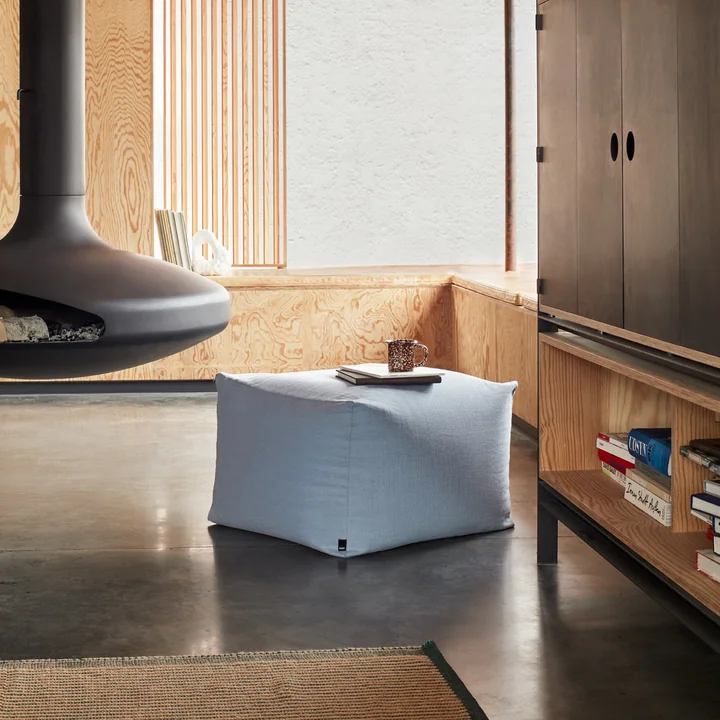 Varer Pouf from HAY In soft blue