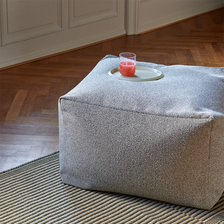 Varer pouf from HAY in grey sprinkle