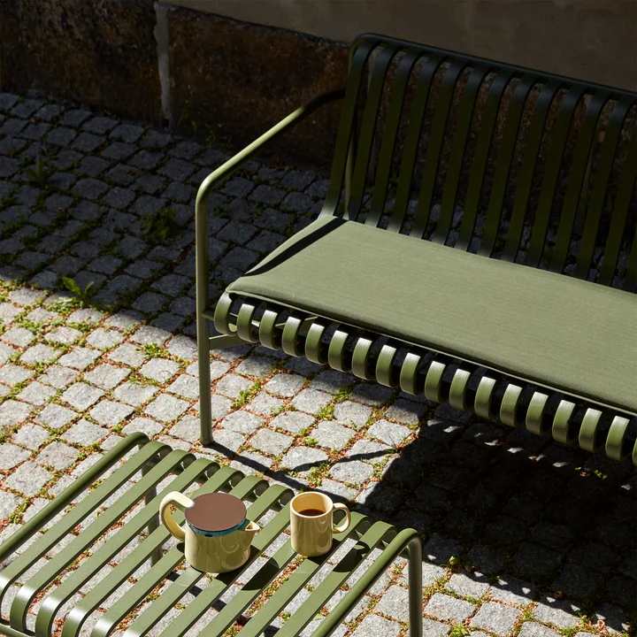 Palissade sofa and ottoman from HAY in olive