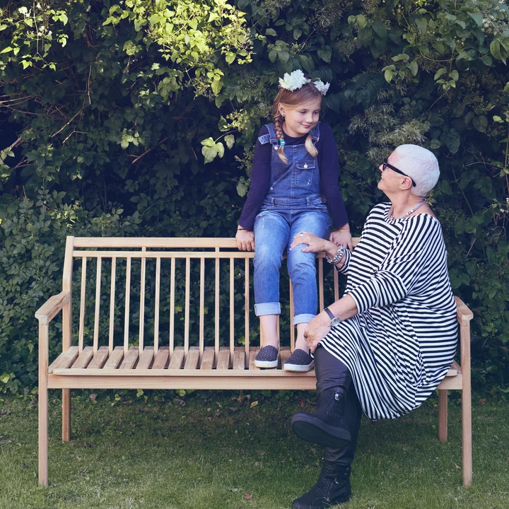 Garden bench with backrest from FDB Møbler