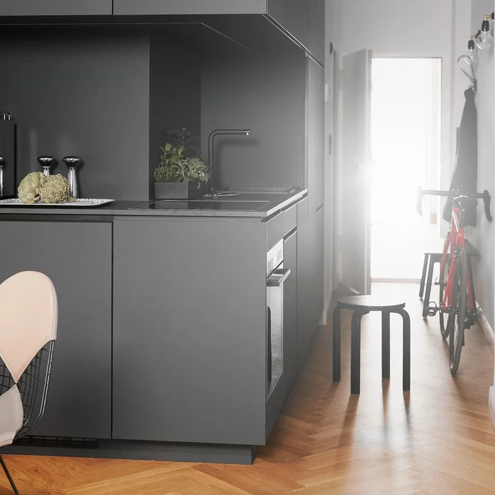 Artek - stool E60, black