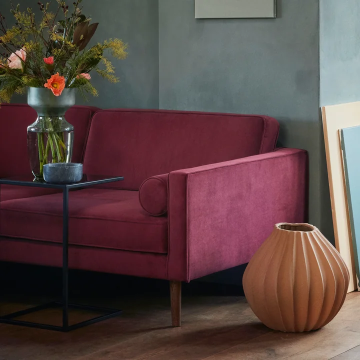 Wide vase - indian tan and Wind sofa from Broste Copenhagen