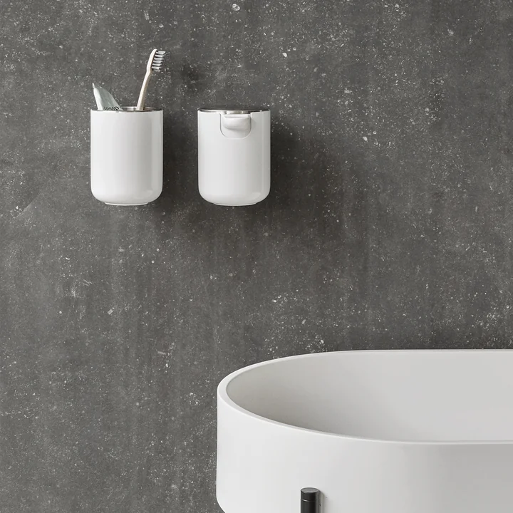 Bath toothbrush holder wall mounted from Audo in white