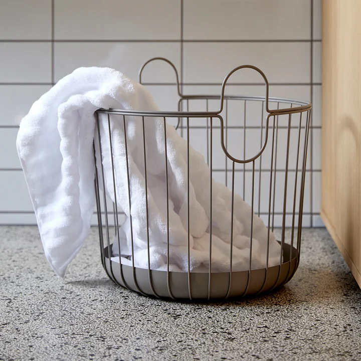 Inu Storage basket Ø 40,6 x H 41,1 cm from Zone Denmark in taupe