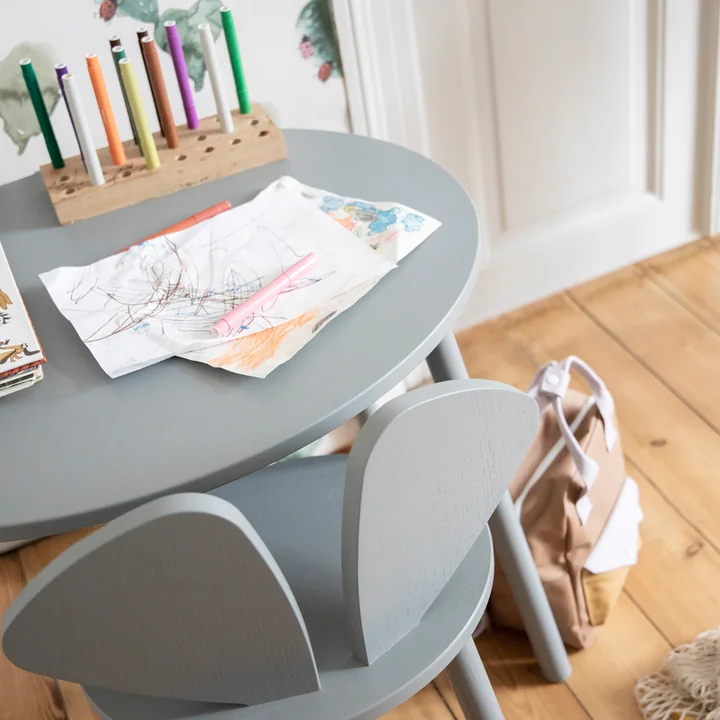 Mouse children's table and chair from Nofred