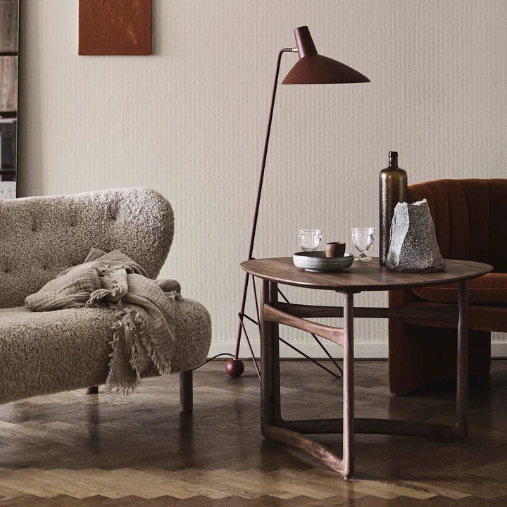 Drop Leaf HM5 coffee table and Tripod HM8 floor lamp by & tradition