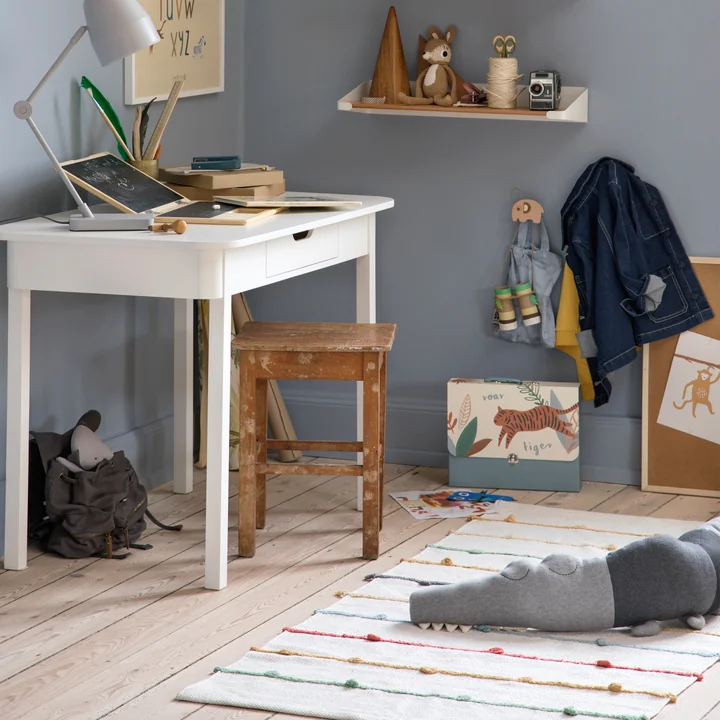 Sleeping crocodile" cushion from Sebra