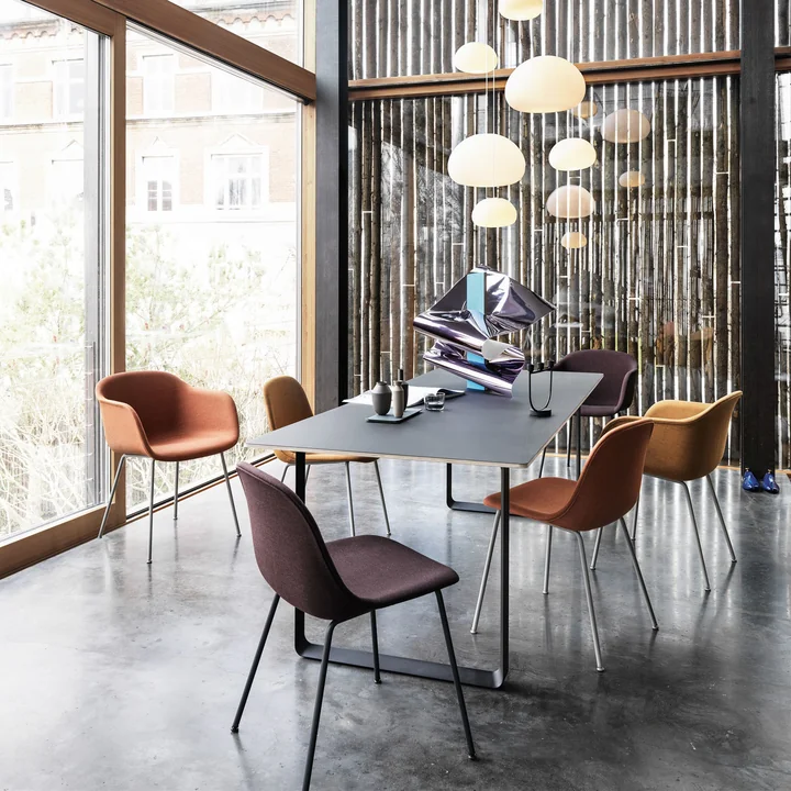 Fiber Chair Tube Base (upholstered) by Muuto