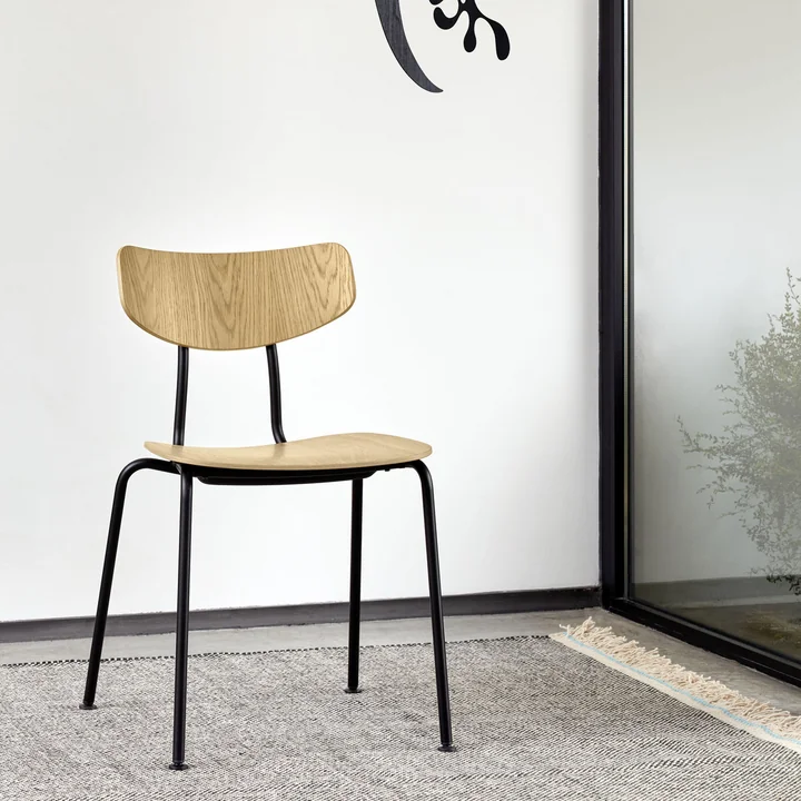 Moca Chair from Vitra in natural oak / black