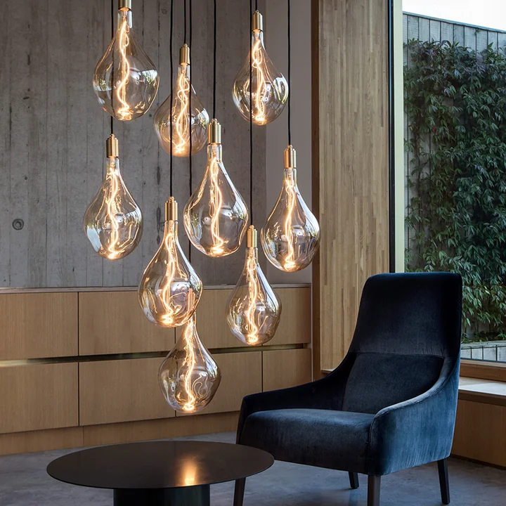 Voronoi III LED bulb E27 5W, Ø 20 cm from Tala in transparent gray
