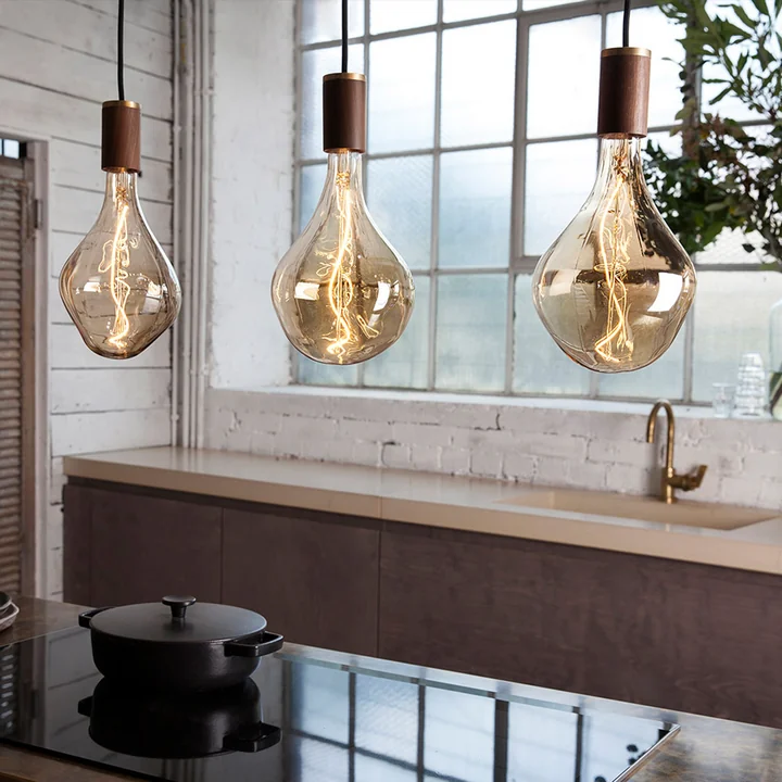 Walnut Knuckle Pendant pendant light from Tala in walnut / brass